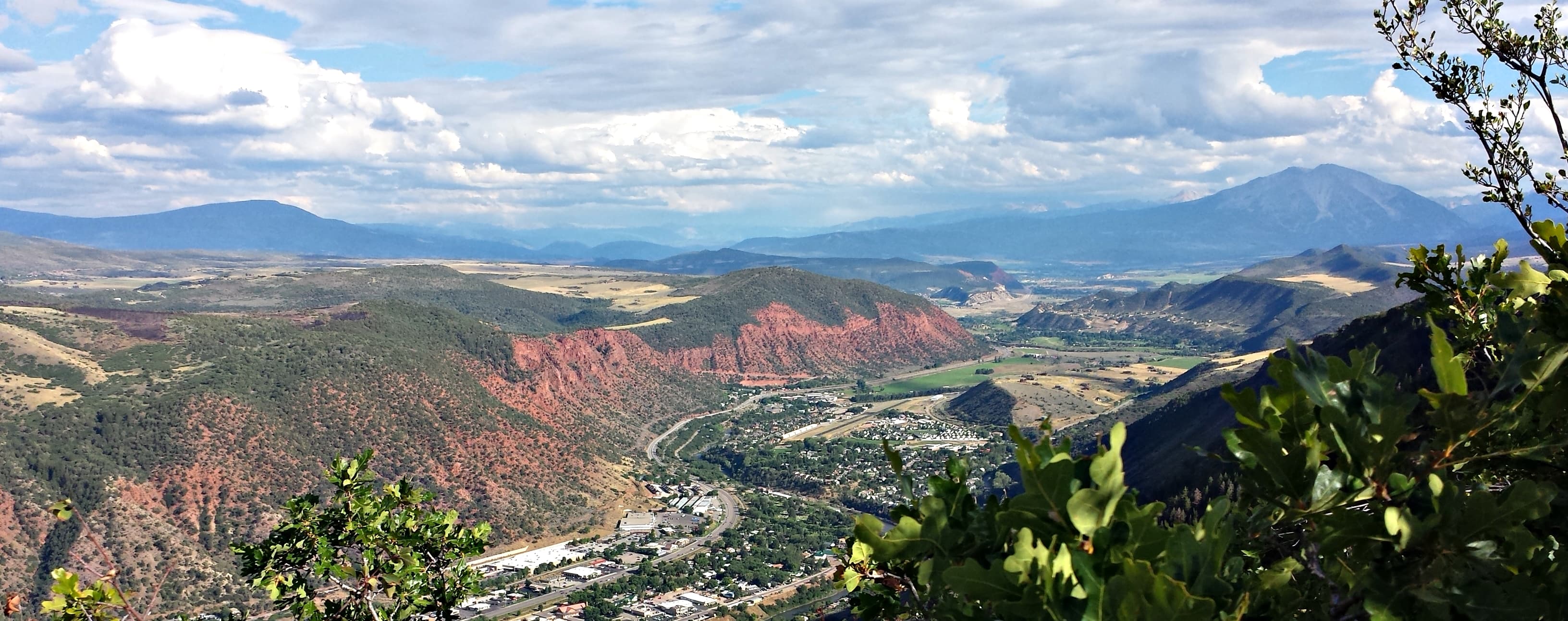 Glenwood Springs and the Roaring Fork Valley, with Mount Sopris in the distance